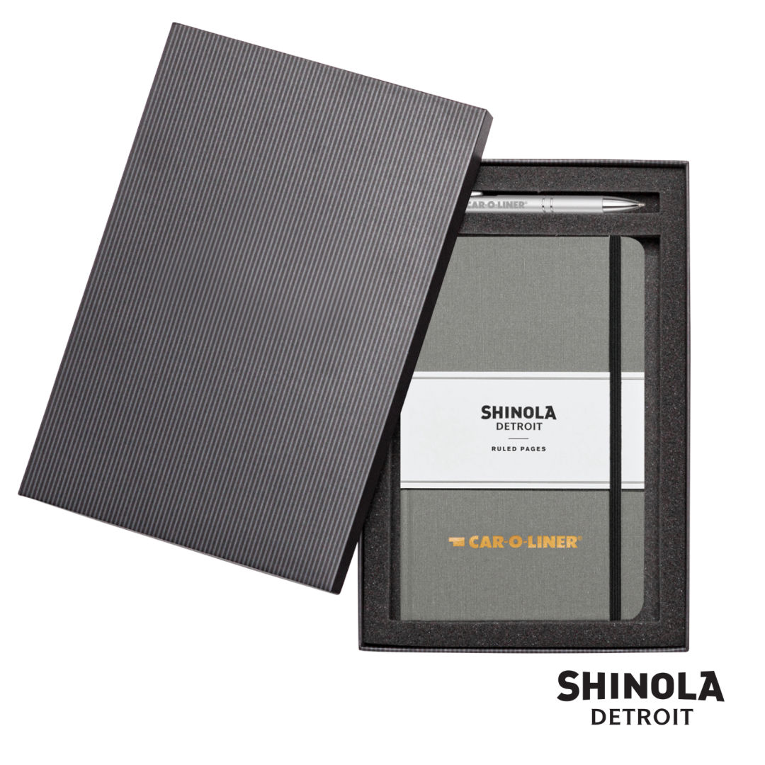 Shinola® HardCover Journal/Clicker Pen Gift Set - (M) 1