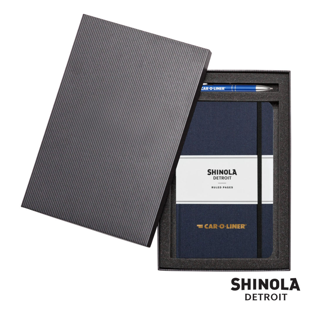 Shinola® HardCover Journal/Clicker Pen Gift Set - (M) 1