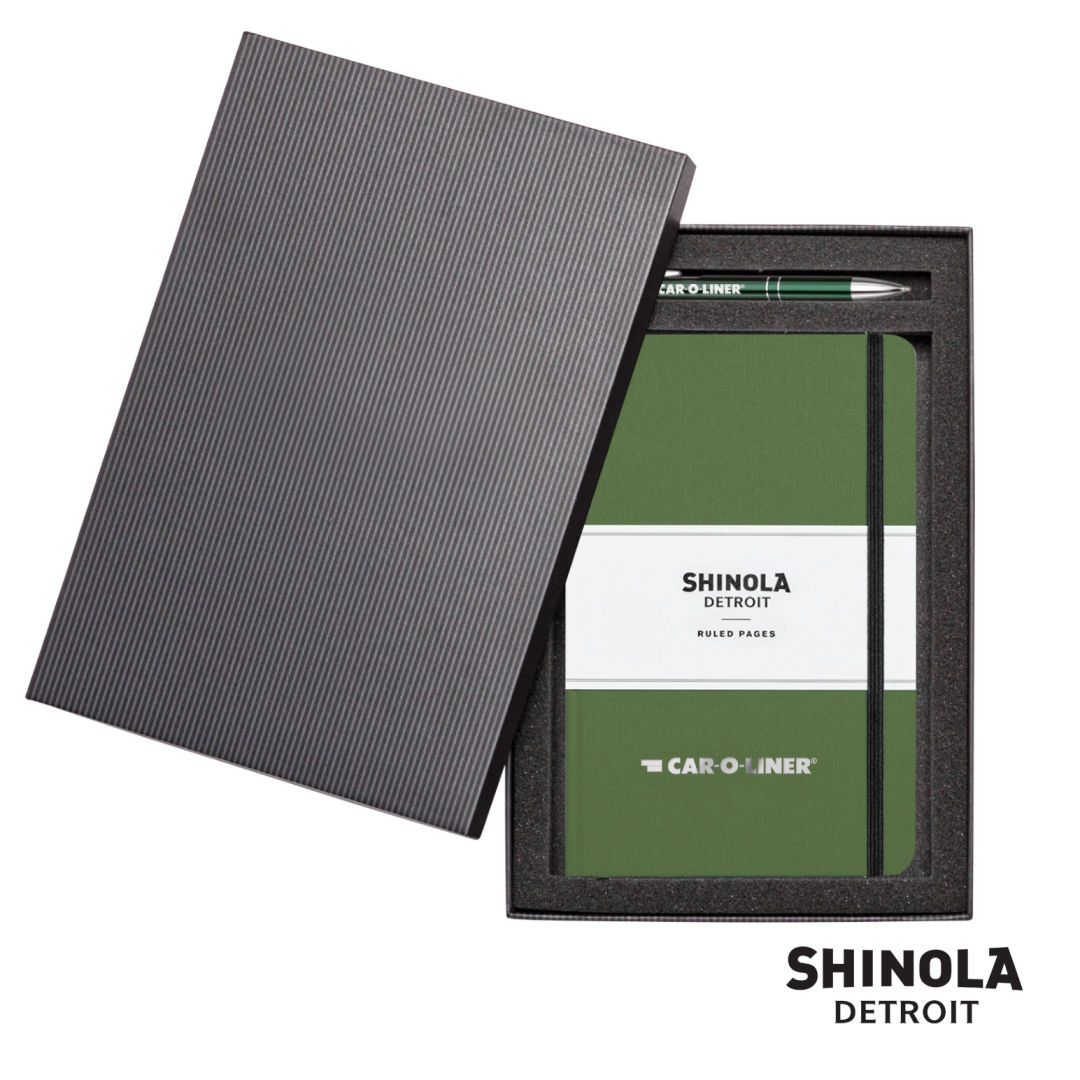 Shinola® HardCover Journal/Clicker Pen Gift Set - (M) 1