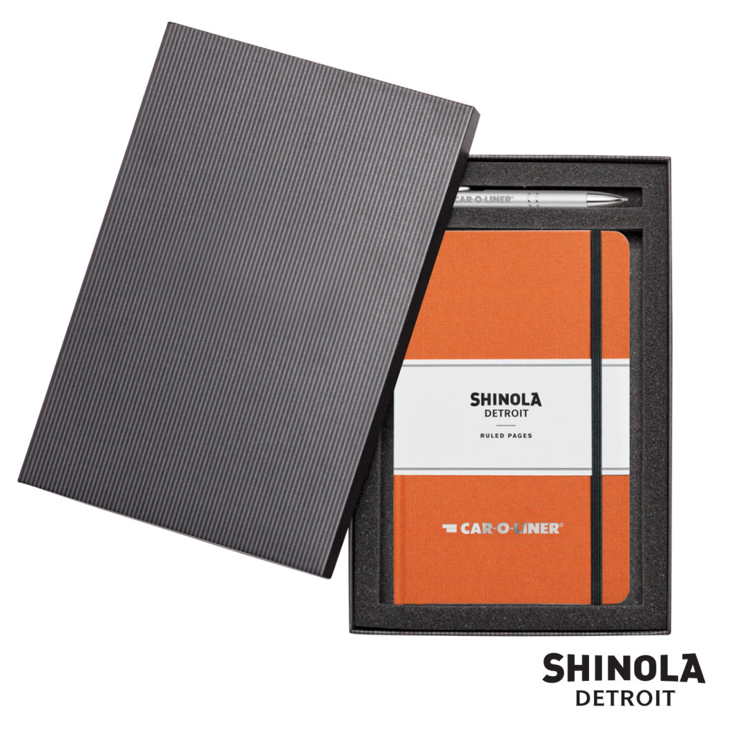 Shinola® HardCover Journal/Clicker Pen Gift Set - (M) 1