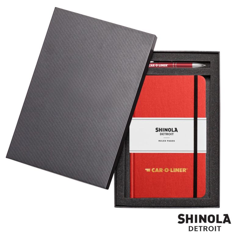 Shinola® HardCover Journal/Clicker Pen Gift Set - (M) 1 Shinola® HardCover Journal/Clicker Pen Gift Set - (M) 1
