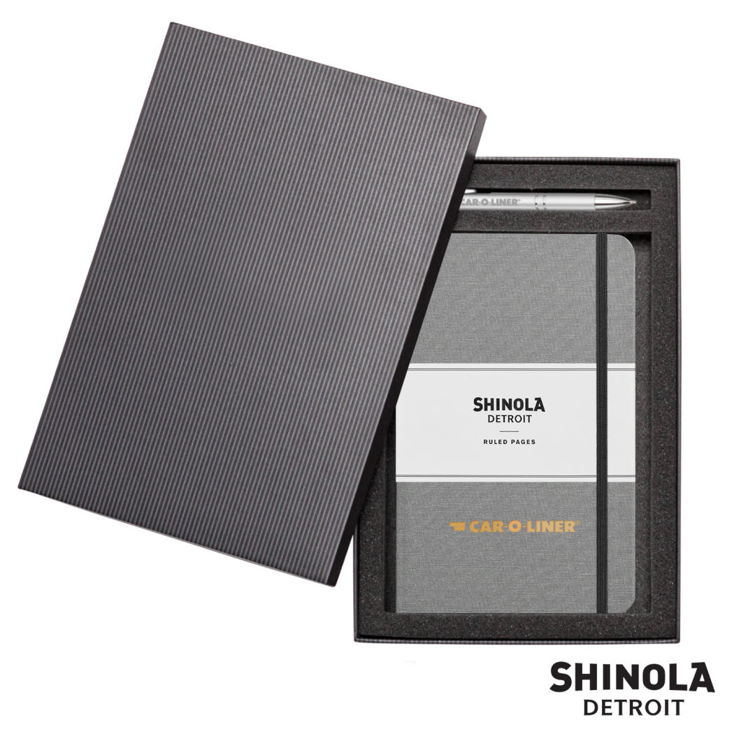 Shinola® HardCover Journal/Clicker Pen Gift Set - (M) 1