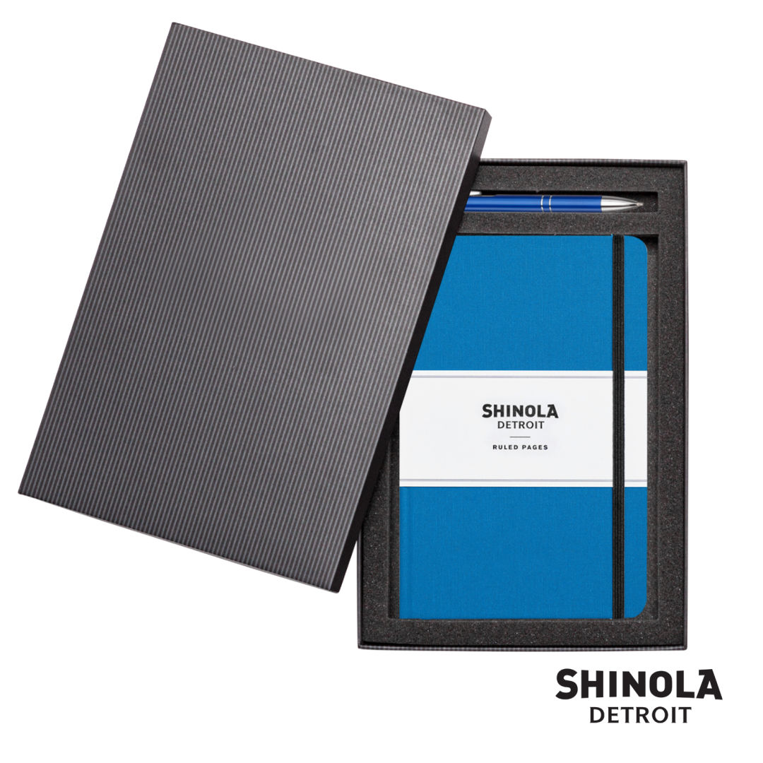 Shinola® HardCover Journal/Clicker Pen Gift Set - (M) 1