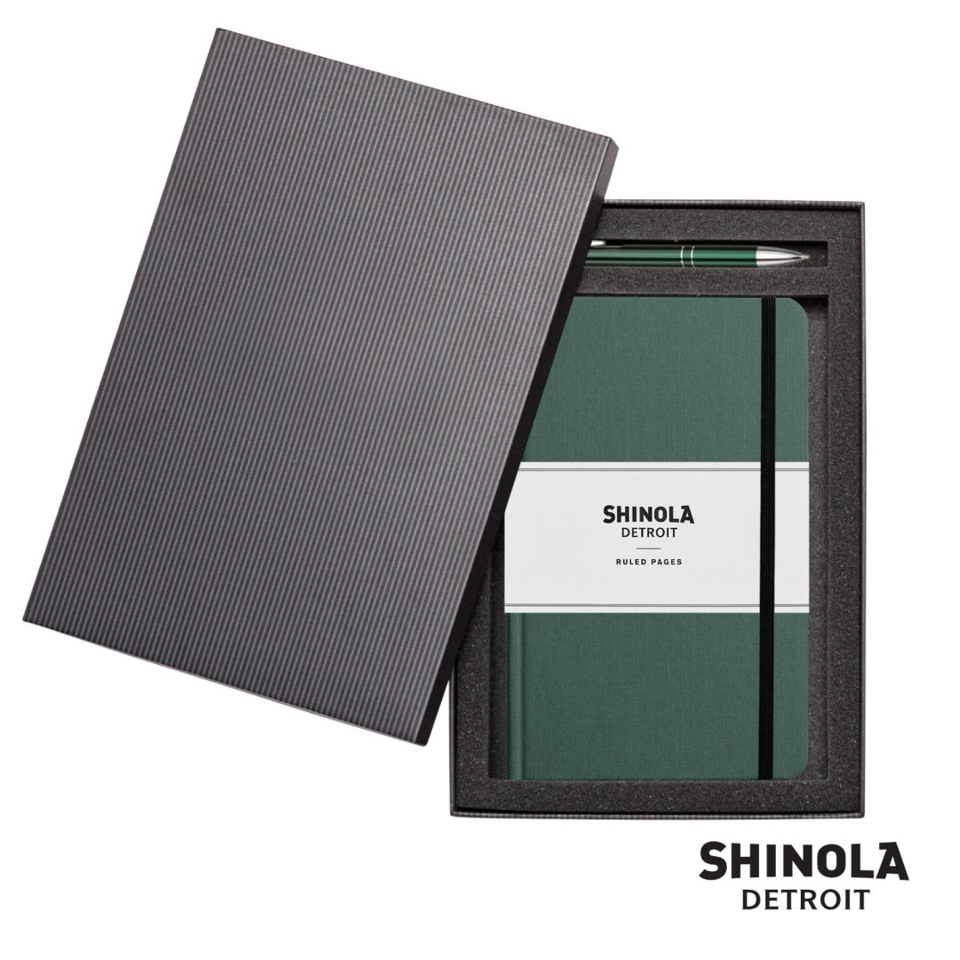 Shinola® HardCover Journal/Clicker Pen Gift Set - (M) 1