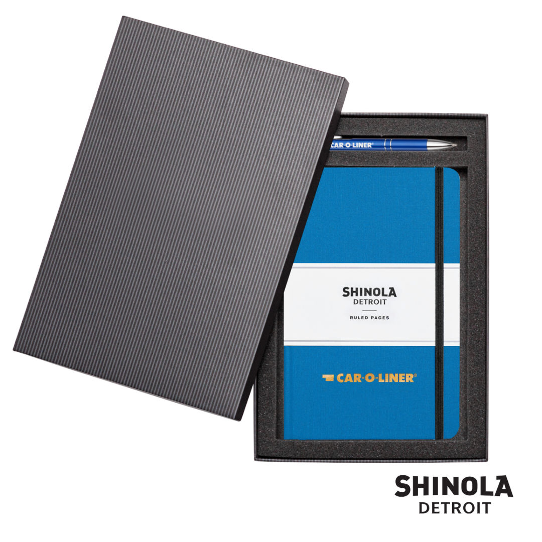 Shinola® HardCover Journal/Clicker Pen Gift Set - (M) 1