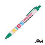 Widebody Pen Vividprint™ Barrel - Matte Colored Accent - White / Green Widebody Pen Vividprint™ Barrel - Matte Colored Accent - White / Green
