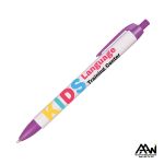 Widebody Pen Vividprint™ Barrel - Matte Colored Accent - White / Purple Widebody Pen Vividprint™ Barrel - Matte Colored Accent - White / Purple