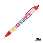 Widebody Pen Vividprint™ Barrel - Matte Colored Accent - White / Red Widebody Pen Vividprint™ Barrel - Matte Colored Accent - White / Red