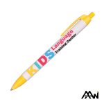 Widebody Pen Vividprint™ Barrel - Matte Colored Accent - White / Yellow Widebody Pen Vividprint™ Barrel - Matte Colored Accent - White / Yellow