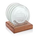 Midland Coasters - Set of 4 on Walnut Base 1 Midland Coasters - Set of 4 on Walnut Base 1