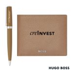 Hugo Boss® Ballpoint Pen & Wallet Set - Camel Hugo Boss® Ballpoint Pen & Wallet Set - Camel