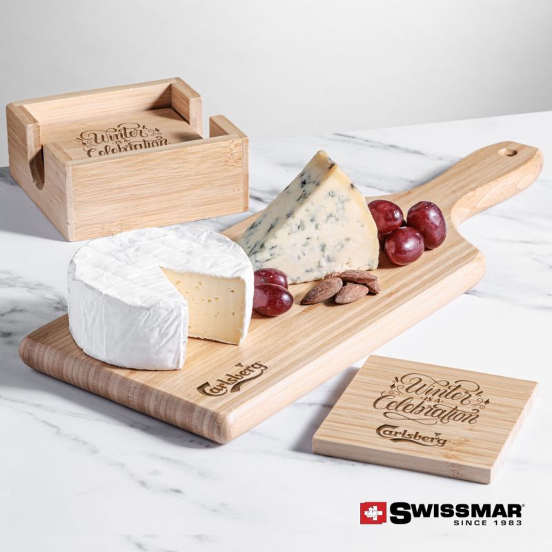 Swissmar® Bamboo Board & Coasters 1 Swissmar® Bamboo Board & Coasters 1
