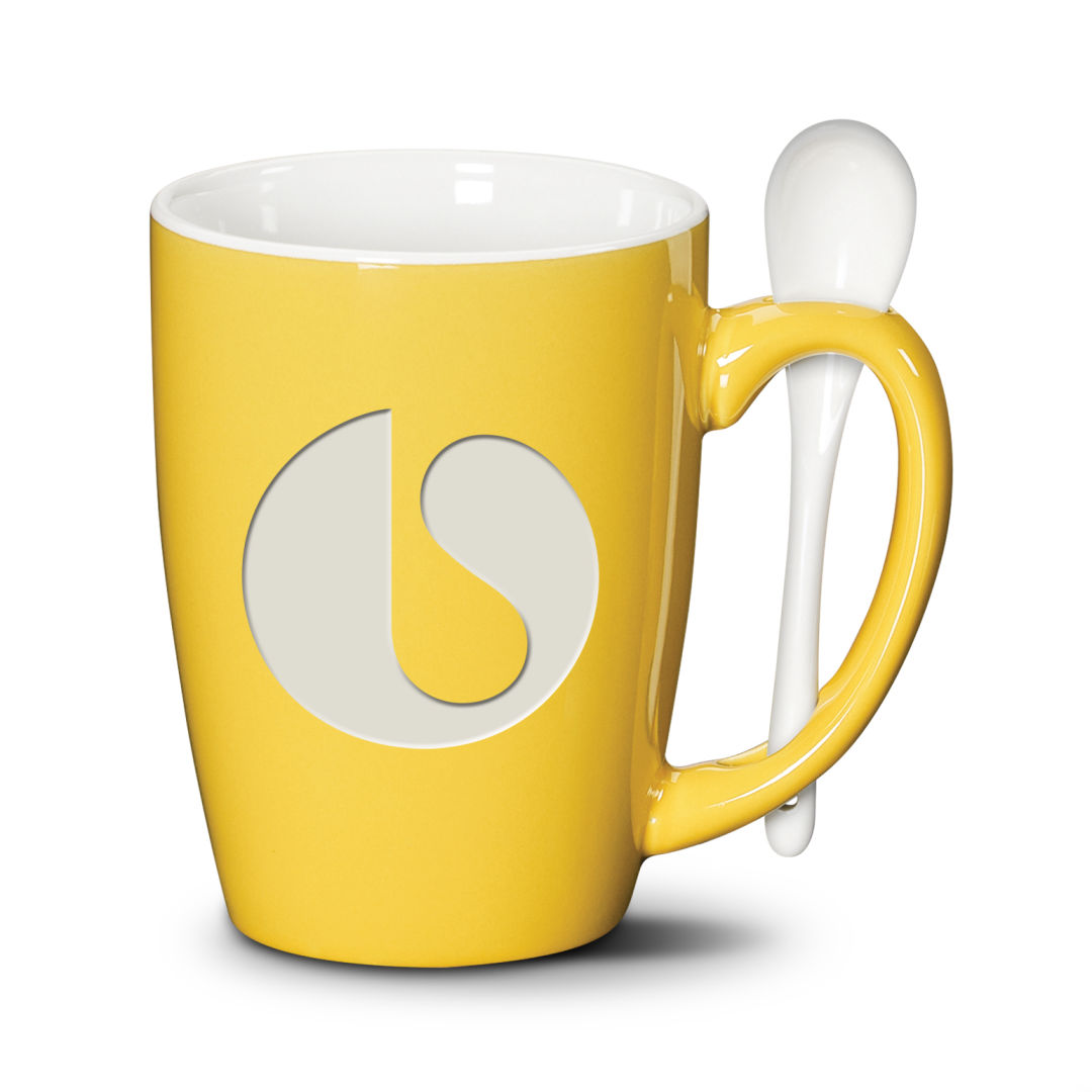 Winfield Mug & Spoon 15oz - Deep Etch 1