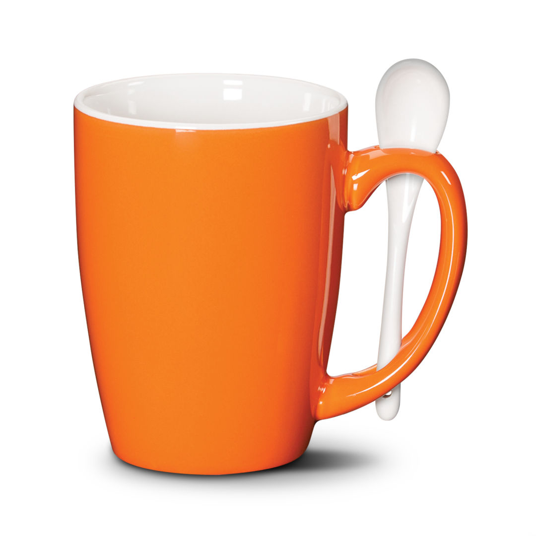 Winfield Mug & Spoon 15oz - Deep Etch 1