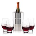Catania Wine Cooler & Glenarden Stemless Wine Set - Set of 5 Catania Wine Cooler & Glenarden Stemless Wine Set - Set of 5