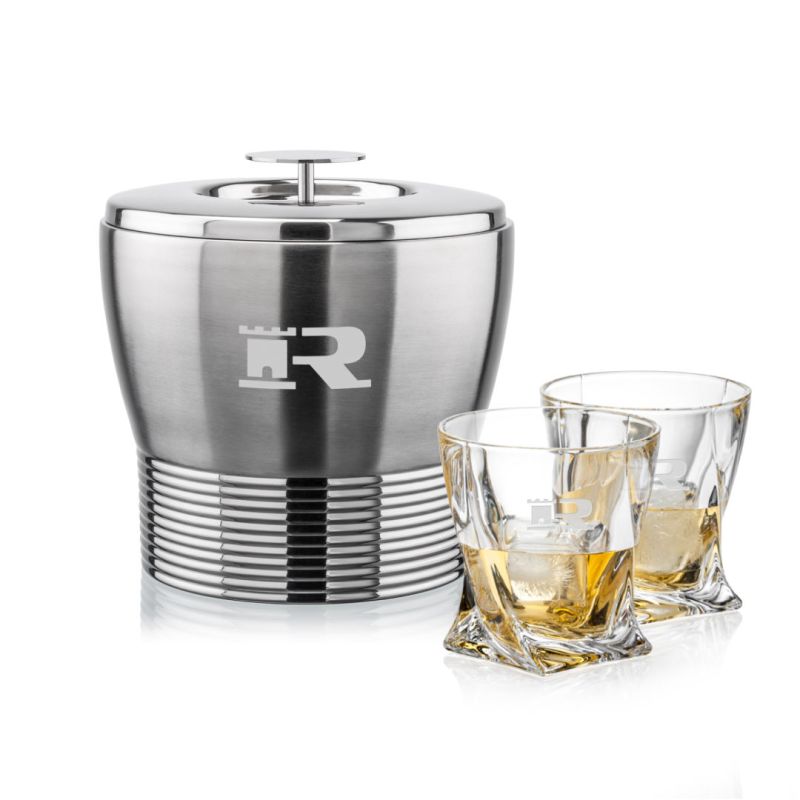 Genoa Ice Bucket & Oasis On-the-Rocks Set 1 Genoa Ice Bucket & Oasis On-the-Rocks Set 1