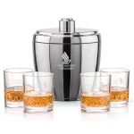 Pescara Ice Bucket & Heceta On-the-Rocks Set - Set of 5 Pescara Ice Bucket & Heceta On-the-Rocks Set - Set of 5