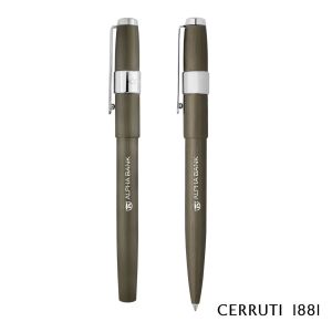 Cerruti 1881® Block Brushed Ballpoint Pen & Fountain Pen Gift Set 1 Cerruti 1881® Block Brushed Ballpoint Pen & Fountain Pen Gift Set 1