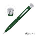 Garland® Color Matte Custom Emblem Twist Pen - Chrome - Matte Green / Chrome Garland® Color Matte Custom Emblem Twist Pen - Chrome - Matte Green / Chrome