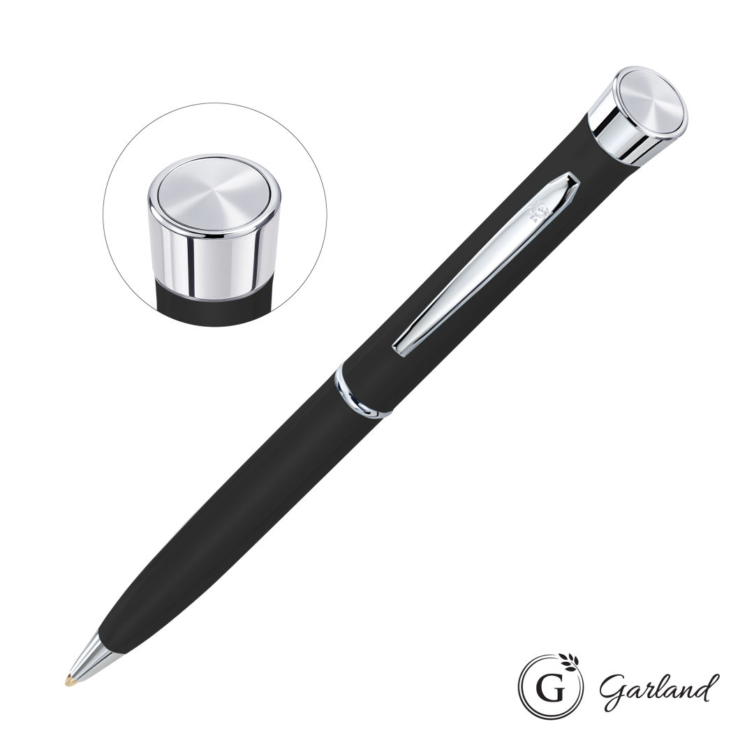 Garland® Color Matte Custom Emblem Twist Pen - Chrome 1