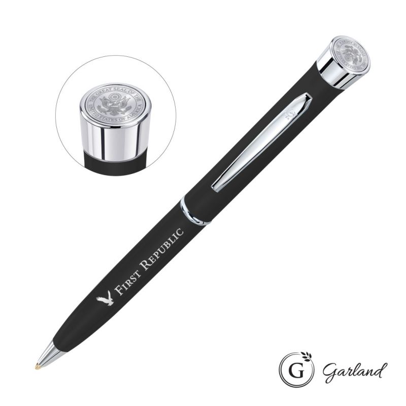 Garland® Color Matte Custom Emblem Twist Pen - Chrome 1 Garland® Color Matte Custom Emblem Twist Pen - Chrome 1
