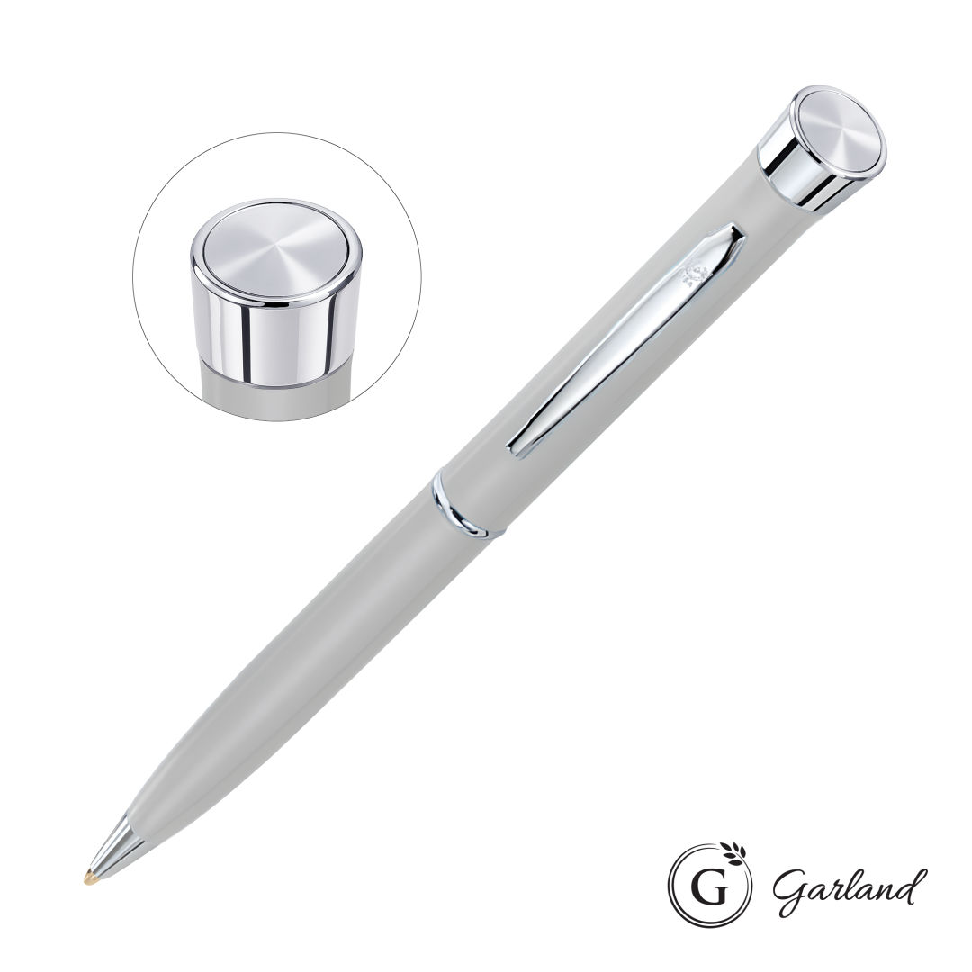 Garland® Color Matte Custom Emblem Twist Pen - Chrome 1