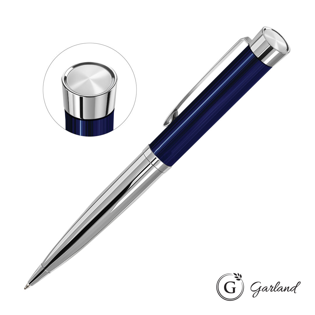 Garland® Executive Custom Emblem Monogram Twist Pen - Chrome 1