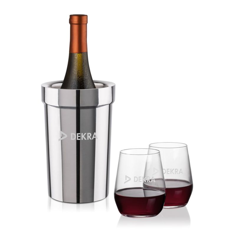 Milano Wine Cooler & Germain Stemless Wine Set 1 Milano Wine Cooler & Germain Stemless Wine Set 1