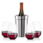 Milano Wine Cooler & Oldham Stemless Wine Set - Set of 5 (Blank) Milano Wine Cooler & Oldham Stemless Wine Set - Set of 5 (Blank)