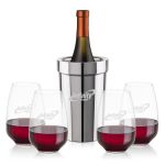 Milano Wine Cooler & Oldham Stemless Wine Set - Set of 5 Milano Wine Cooler & Oldham Stemless Wine Set - Set of 5