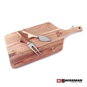Swissmar® Acacia Paddle Cutting Board & Knife Set 1 Swissmar® Acacia Paddle Cutting Board & Knife Set 1