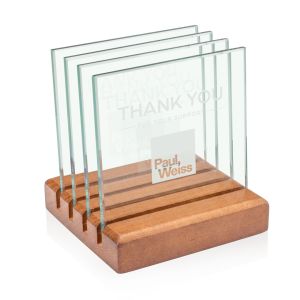 Rockford Coasters - Set of 4 on Brolin Walnut 1 Rockford Coasters - Set of 4 on Brolin Walnut 1