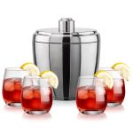 Pescara Ice Bucket & Salem On-the-Rocks Set - Set of 5 (Blank) Pescara Ice Bucket & Salem On-the-Rocks Set - Set of 5 (Blank)