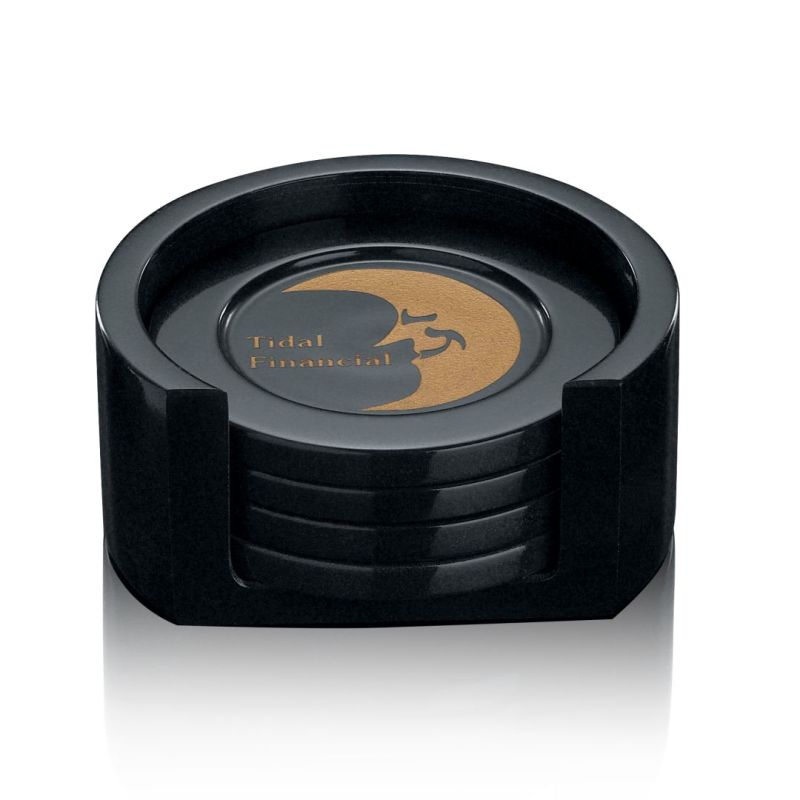 Black Marble Coaster Set 1 Black Marble Coaster Set 1