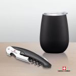 Swiss Force® Rosette Wine Gift Set - Black (Black Set - Blank) Swiss Force® Rosette Wine Gift Set - Black (Black Set - Blank)