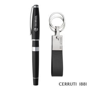 Cerruti 1881® Bicolore Rollerball Pen & Zoon Key Ring Set 1 Cerruti 1881® Bicolore Rollerball Pen & Zoon Key Ring Set 1
