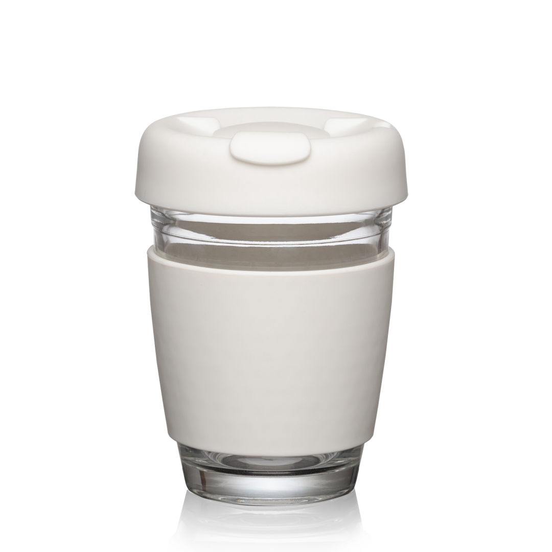 Retiro Borosilicate Glass Tumbler w/Silicone Lid - 8oz 1
