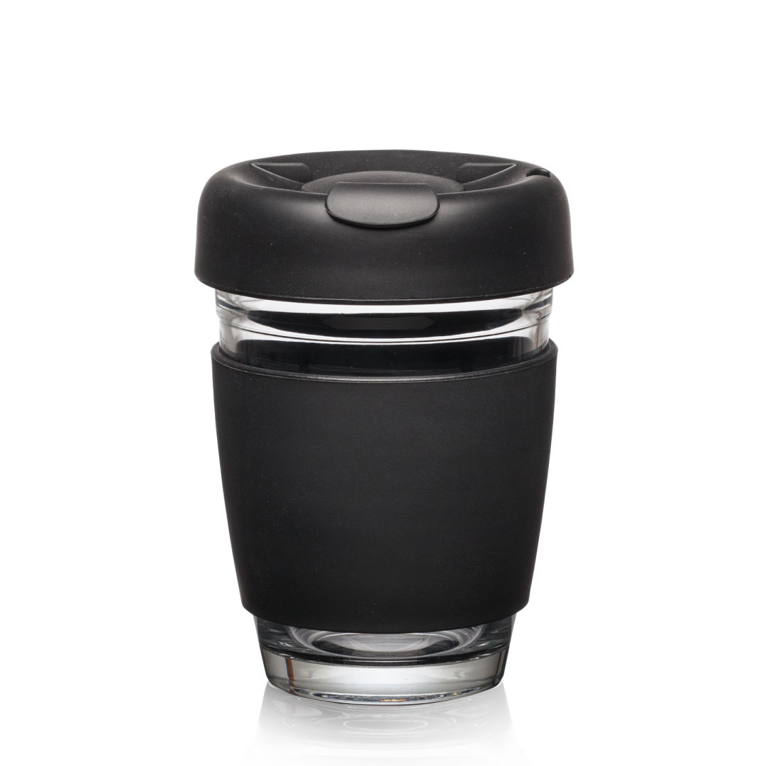 Retiro Borosilicate Glass Tumbler w/Silicone Lid - 8oz 1