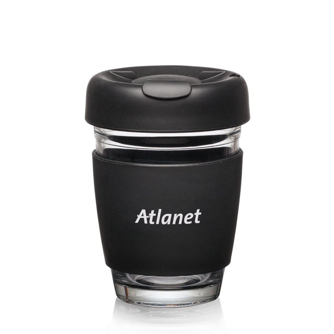 Retiro Borosilicate Glass Tumbler w/Silicone Lid - 8oz 1