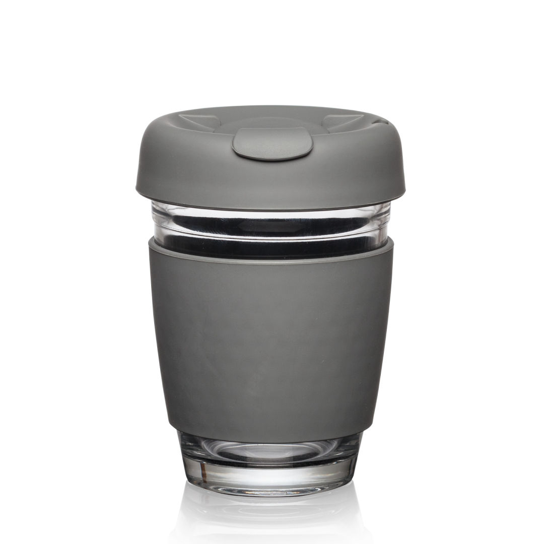 Retiro Borosilicate Glass Tumbler w/Silicone Lid - 8oz 1