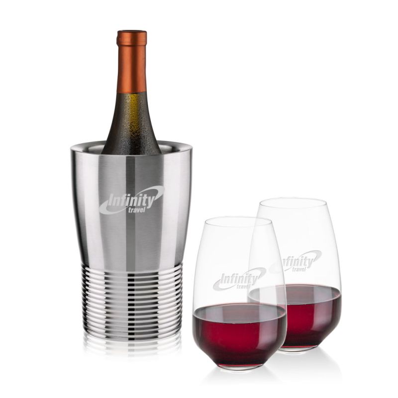 Genoa Wine Cooler & Oldham Stemless Wine Set 1 Genoa Wine Cooler & Oldham Stemless Wine Set 1