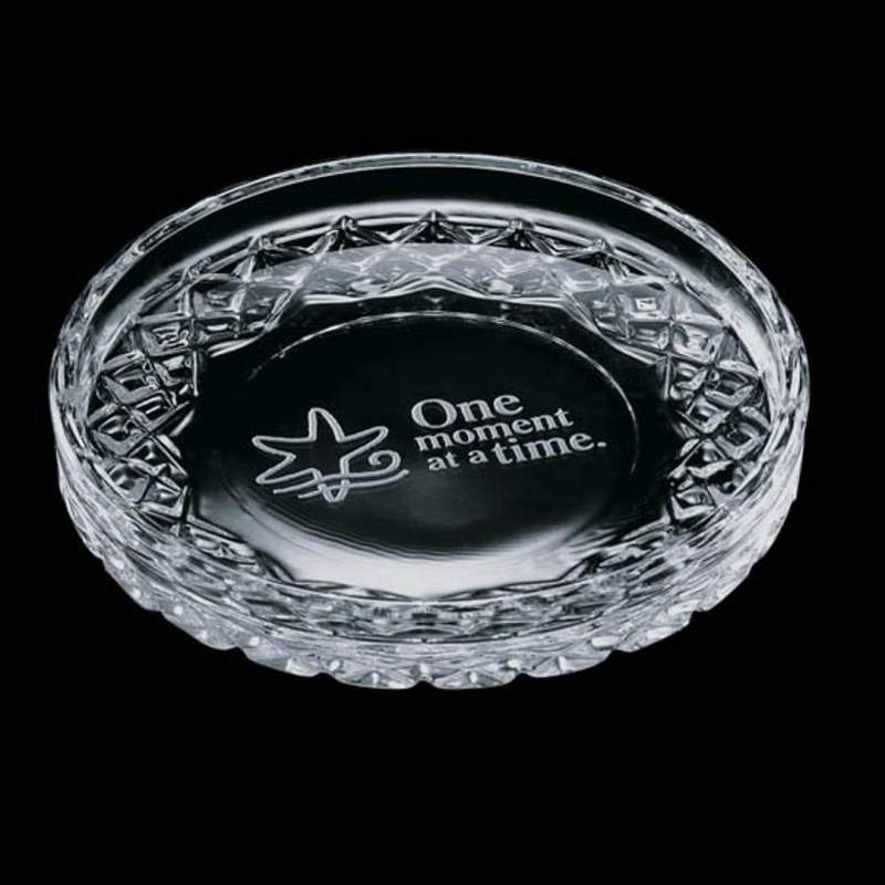Cuthbert Coaster - Lead Crystal 4" 1 Cuthbert Coaster - Lead Crystal 4" 1