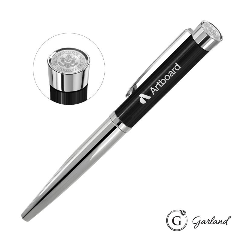 Garland® Executive Cust Emblem Monogram Rollerball Chrome 1 Garland® Executive Cust Emblem Monogram Rollerball Chrome 1