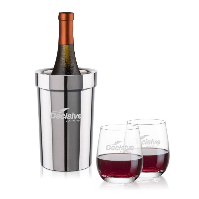 Milano Wine Cooler & Salem Stemless Wine Set 1 Milano Wine Cooler & Salem Stemless Wine Set 1