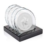 Porterfield Coasters - Set of 4 on Piano Finish Black 1 Porterfield Coasters - Set of 4 on Piano Finish Black 1
