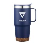 Akira Travel Mug w/Cork Bottom - 24oz - Navy Akira Travel Mug w/Cork Bottom - 24oz - Navy
