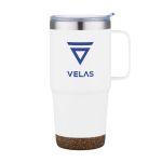 Akira Travel Mug w/Cork Bottom - 24oz - White Akira Travel Mug w/Cork Bottom - 24oz - White