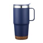 Akira Travel Mug w/Cork Bottom - 24oz - Gray (Blank) Akira Travel Mug w/Cork Bottom - 24oz - Gray (Blank)