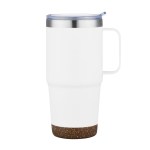 Akira Travel Mug w/Cork Bottom - 24oz - White (Blank) Akira Travel Mug w/Cork Bottom - 24oz - White (Blank)