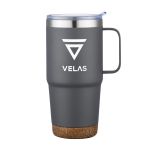 Akira Travel Mug w/Cork Bottom - 24oz - Gray Akira Travel Mug w/Cork Bottom - 24oz - Gray